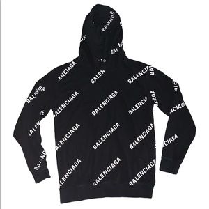 Balenciaga Allover Logo Hoodie